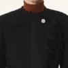 Asymmetrische Jacke aus Bouclé-Wolle Asymmetrische Jacke aus Bouclé-Wolle