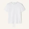 Baumwoll-T-Shirt mit Schleifendetail Baumwoll-T-Shirt mit Schleifendetail