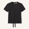 Baumwoll-T-Shirt mit Schleifendetail Baumwoll-T-Shirt mit Schleifendetail