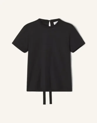 Baumwoll-T-Shirt mit Schleifendetail