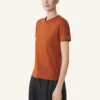 Baumwoll-T-Shirt mit Schleifendetail Baumwoll-T-Shirt mit Schleifendetail