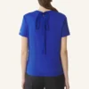 Baumwoll-T-Shirt mit Schleifendetail Baumwoll-T-Shirt mit Schleifendetail