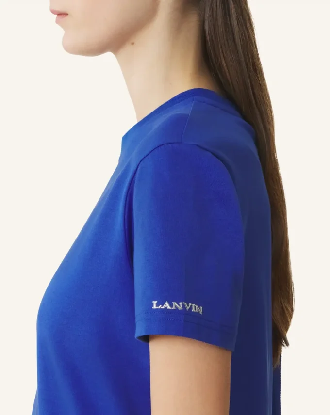 Baumwoll-T-Shirt mit Schleifendetail Baumwoll-T-Shirt mit Schleifendetail