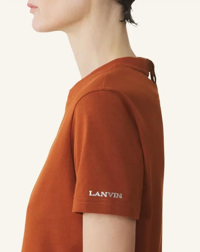 Baumwoll-T-Shirt mit Schleifendetail Baumwoll-T-Shirt mit Schleifendetail