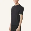 Baumwoll-T-Shirt mit Seidendetails Baumwoll-T-Shirt mit Seidendetails