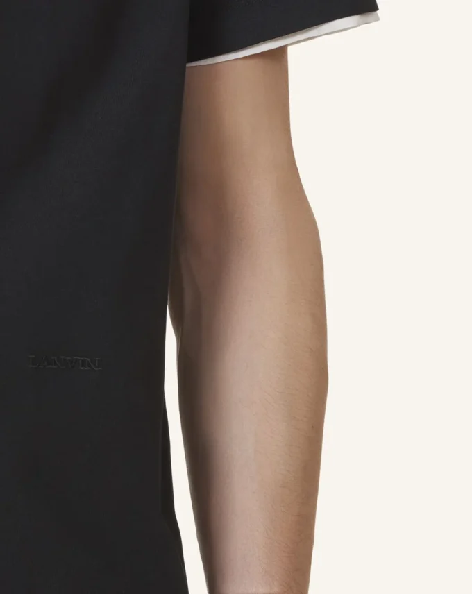 Baumwoll-T-Shirt mit Seidendetails Baumwoll-T-Shirt mit Seidendetails