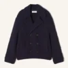 Übergroßer Woll-Pea-Coat Übergroßer Woll-Pea-Coat