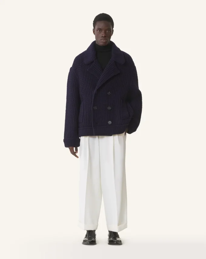Übergroßer Woll-Pea-Coat Übergroßer Woll-Pea-Coat