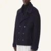 Übergroßer Woll-Pea-Coat Übergroßer Woll-Pea-Coat