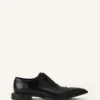 Brogue-Oxford-Schuh aus glänzendem Leder