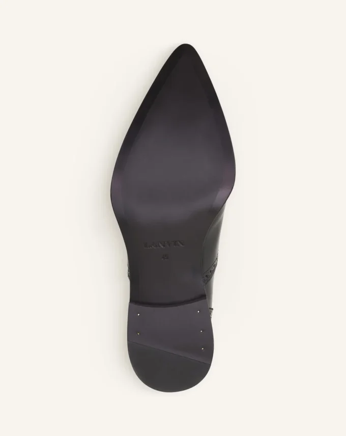 Brogue-Oxford-Schuh aus glänzendem Leder