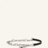 Catch by Lanvin Gürtel aus Leder und Metallkette Catch by Lanvin Gürtel aus Leder und Metallkette