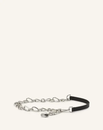 Catch by Lanvin Gürtel aus Leder und Metallkette