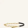 Catch by Lanvin Gürtel aus Leder und Metallkette Catch by Lanvin Gürtel aus Leder und Metallkette