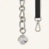 Catch by Lanvin Gürtel aus Leder und Metallkette Catch by Lanvin Gürtel aus Leder und Metallkette