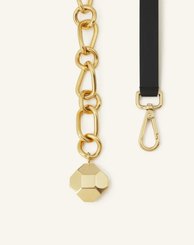 Catch by Lanvin Gürtel aus Leder und Metallkette Catch by Lanvin Gürtel aus Leder und Metallkette