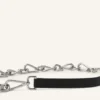 Catch by Lanvin Gürtel aus Leder und Metallkette Catch by Lanvin Gürtel aus Leder und Metallkette