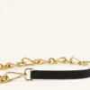 Catch by Lanvin Gürtel aus Leder und Metallkette Catch by Lanvin Gürtel aus Leder und Metallkette