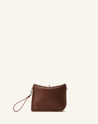 Compagnon Asymmetrische Leder-Clutch