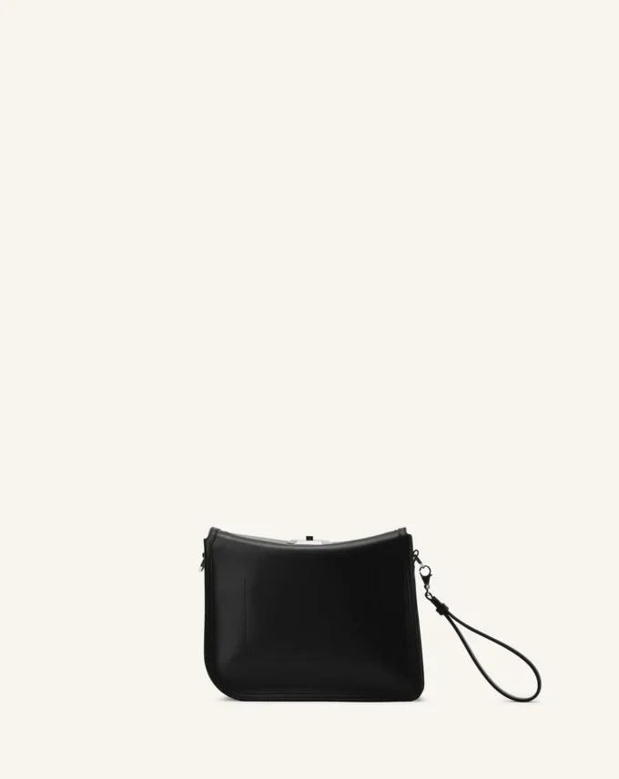 Compagnon Asymmetrische Leder-Clutch