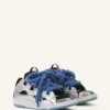 Curb Metallic-Ledersneaker mit Mesh-Schnürsenkeln