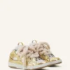 Curb Metallic-Ledersneaker mit Mesh-Schnürsenkeln Curb Metallic-Ledersneaker mit Mesh-Schnürsenkeln