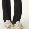 Curb Metallic-Ledersneaker mit Mesh-Schnürsenkeln Curb Metallic-Ledersneaker mit Mesh-Schnürsenkeln