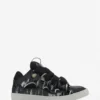 Curb-Sneaker aus Leder mit Glitzer Curb-Sneaker aus Leder mit Glitzer