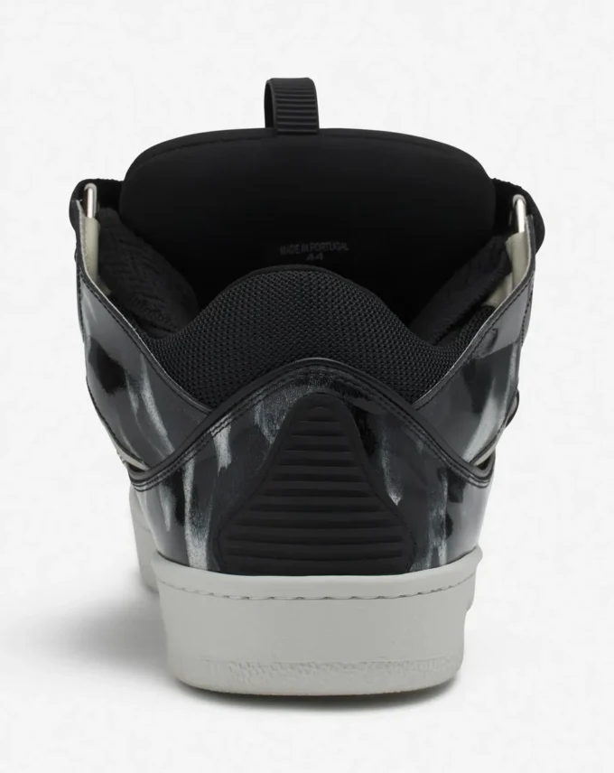 Curb-Sneaker aus Leder mit Glitzer Curb-Sneaker aus Leder mit Glitzer