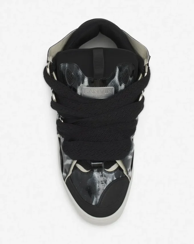 Curb-Sneaker aus Leder mit Glitzer Curb-Sneaker aus Leder mit Glitzer
