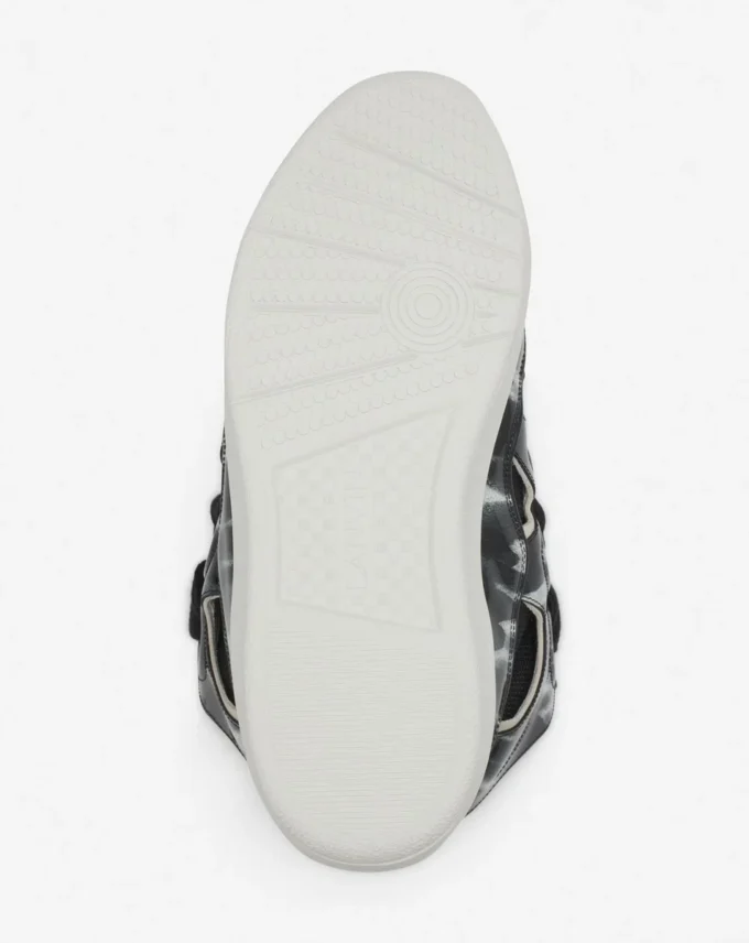Curb-Sneaker aus Leder mit Glitzer Curb-Sneaker aus Leder mit Glitzer