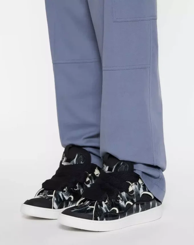 Curb-Sneaker aus Leder mit Glitzer Curb-Sneaker aus Leder mit Glitzer