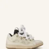 Curb Sneakers aus Leder mit Schlangenleder-Schnürsenkeln
