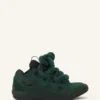 Curb Sneakers aus Leder mit Schlangenleder-Schnürsenkeln