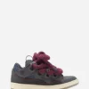 Curb Sneakers aus Leder mit Schlangenleder-Schnürsenkeln