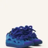 Curb Sneakers aus Leder mit Schlangenleder-Schnürsenkeln