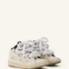 Curb Sneakers aus Leder mit Schlangenleder-Schnürsenkeln