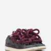Curb Sneakers aus Leder mit Schlangenleder-Schnürsenkeln