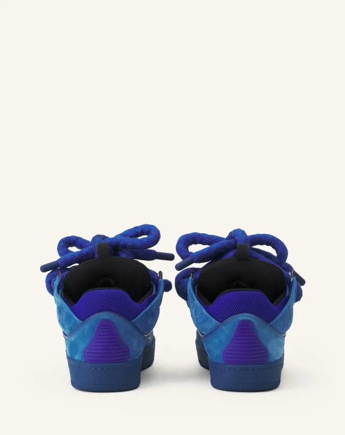 Curb Sneakers aus Leder mit Schlangenleder-Schnürsenkeln