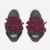 Curb Sneakers aus Leder mit Schlangenleder-Schnürsenkeln