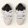 Curb Sneakers aus Leder mit Schlangenleder-Schnürsenkeln