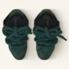 Curb Sneakers aus Leder mit Schlangenleder-Schnürsenkeln