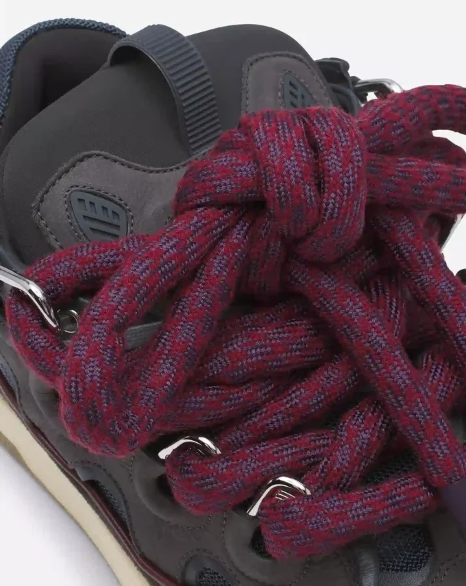 Curb Sneakers aus Leder mit Schlangenleder-Schnürsenkeln Curb Sneakers aus Leder mit Schlangenleder-Schnürsenkeln