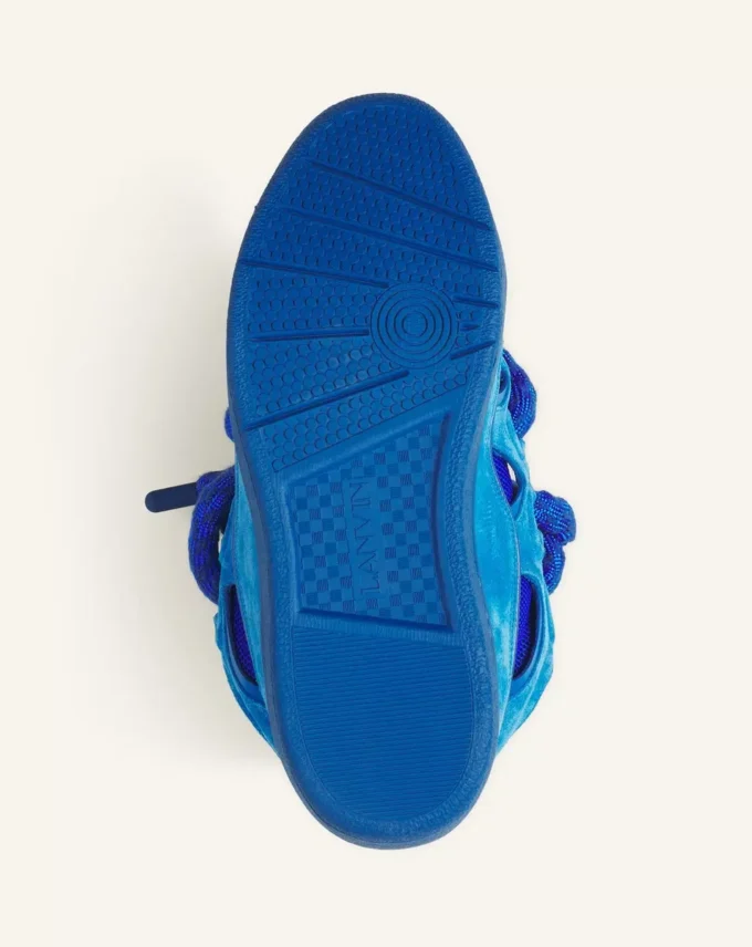 Curb Sneakers aus Leder mit Schlangenleder-Schnürsenkeln