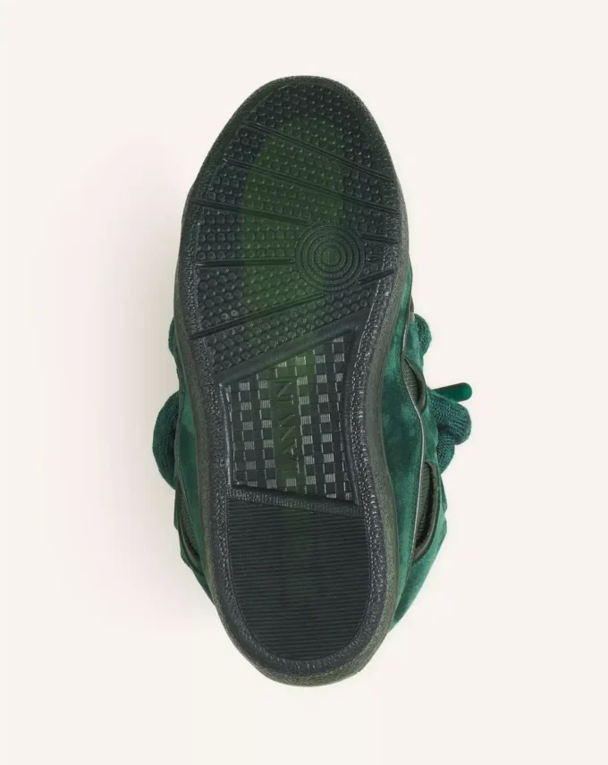 Curb Sneakers aus Leder mit Schlangenleder-Schnürsenkeln