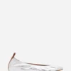 Die Ballerina-Ballerinas aus Metallic-Leder Die Ballerina-Ballerinas aus Metallic-Leder