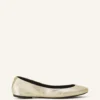 Die Ballerina-Ballerinas aus Metallic-Leder Die Ballerina-Ballerinas aus Metallic-Leder