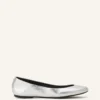 Die Ballerina-Ballerinas aus Metallic-Leder Die Ballerina-Ballerinas aus Metallic-Leder