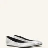 Die Ballerina-Ballerinas aus Metallic-Leder Die Ballerina-Ballerinas aus Metallic-Leder
