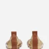 Die Ballerina-Ballerinas aus Metallic-Leder Die Ballerina-Ballerinas aus Metallic-Leder
